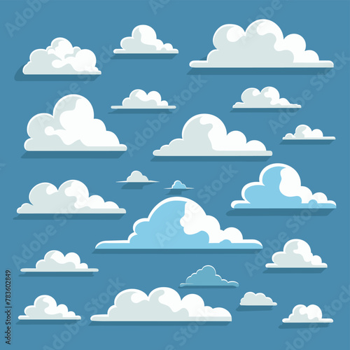 Cloud icon illustration vector set