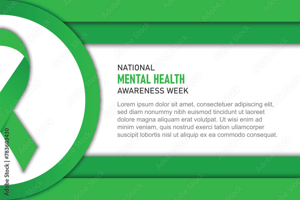 National Mental Health Awareness Week background. Stock Vector | Adobe ...