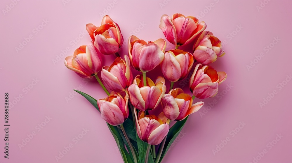 tulips in shape of heart