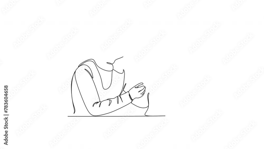 Continuous linear drawing of baby feeding. Template for your design works. Vector illustration. Continuous linear drawing of baby feeding. Template for your design works. Vector illustration.