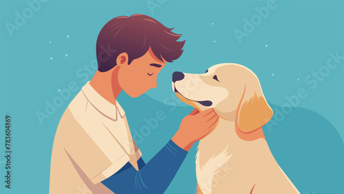 A young boy bravely endures a medical procedure tears threatening to fall until his beloved service dog nuzzles his neck reminding him that he