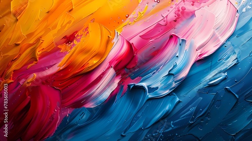 A vibrant abstract background with bold brushstrokes and contrasting hues  exuding a sense of liveliness and creativity