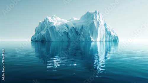 Iceberg in polar regions, sea, mountains, snow, frozen river, landscape, Antarctica, ocean, nature, sky, winter, tourism, Alaska, blue, white, polar caps, melting © Nuntapuk