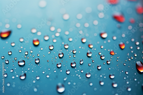 A close-up of raindrops on a windowpane