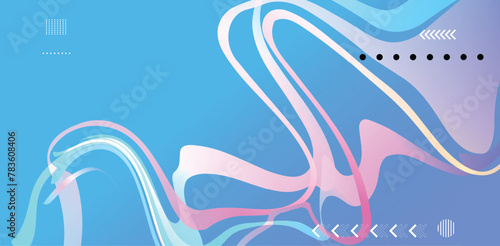 Abstract colorful flat design vector background