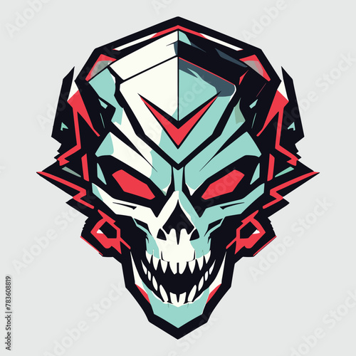 lizard robot head vector editable