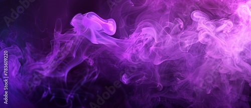 Rich purple smoke filling the banner, associated with luxury and mystery, suitable for exclusive event promotions.  photo