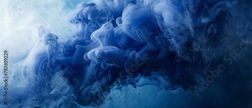 A wave of royal blue smoke, dignified and majestic, ideal for corporate or financial service advertisements.