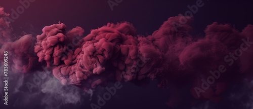 A cloud of deep burgundy smoke, creating a dramatic and sophisticated visual, suitable for luxury branding.  photo