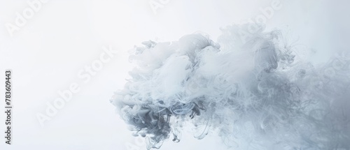 A puff of light grey smoke, modern and clean, ideal for minimalist design or contemporary art exhibitions.  © RDO
