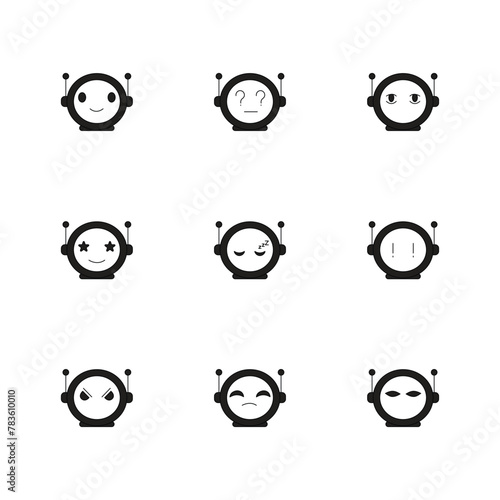 Feelings in Pixels: Icon Vector Depictions of Chatbot Emotions.