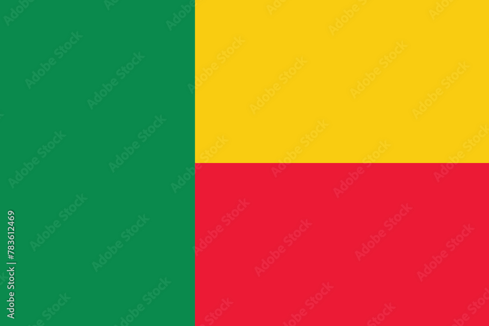 Benin flag vector illustration. Benin national flag.
Benin flag vector illustration. Benin national flag.