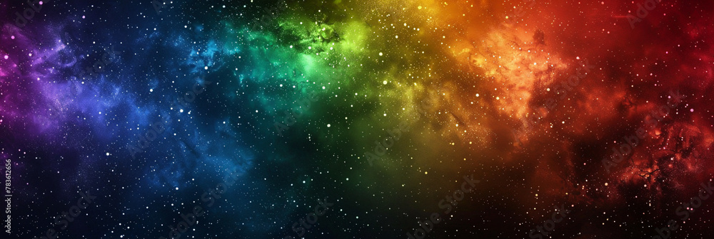 Naklejka premium 星と夜空をイメージしたカラフルなアブストラクト背景イラスト