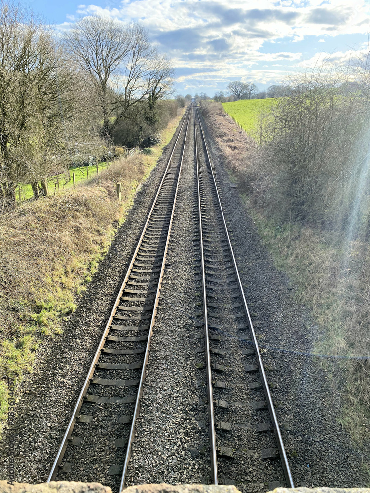 Fototapeta premium railway in the countryside