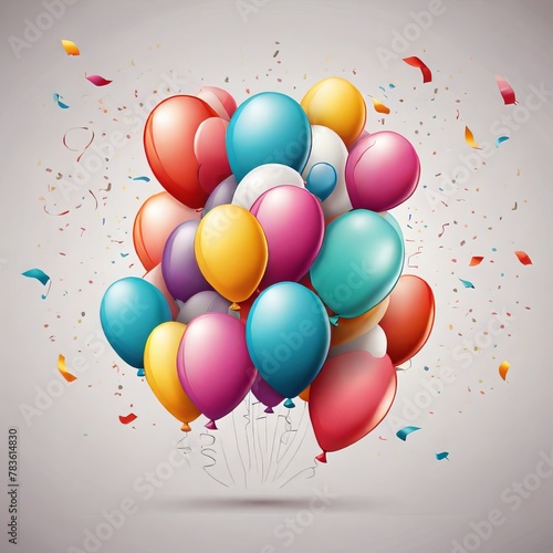 happy birtday poster  card  gift  banner  ballons