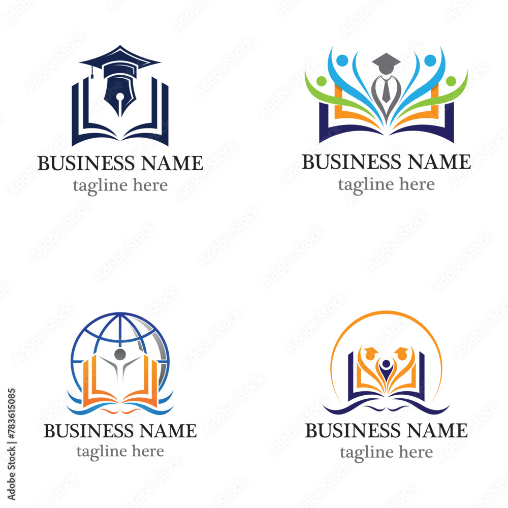 Education logo template vector icon design