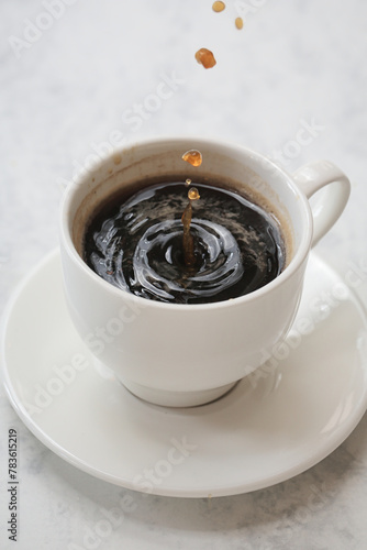 Coffee Cup Being Filled With Liquid