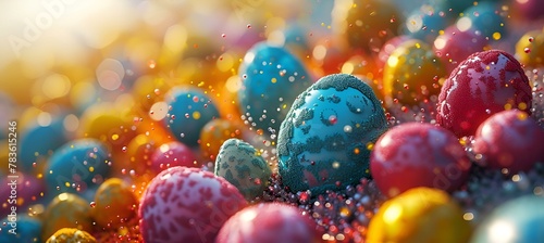 Candy-Coated Dreams: A Festive Assortment of Sprinkle-Covered Easter Eggs 