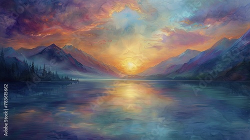 Experience the tranquil embrace of dawn's pastel hues, as the soul awakens to gentle light.