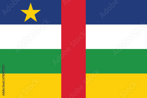 Central African Republic flag vector illustration. Central African Republic national flag. photo