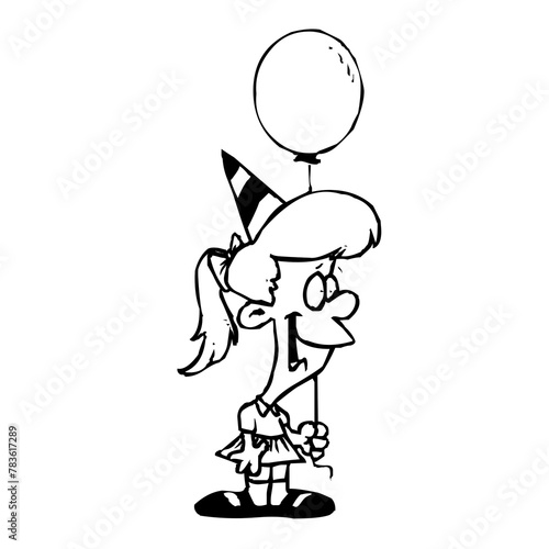 child playing baloon
