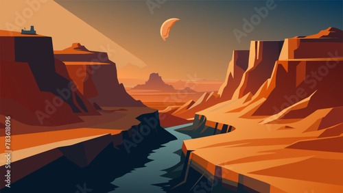 The rovers camera captured a breathtaking view of a Martian canyon its walls lined with layers of sediment and ancient rock formations.