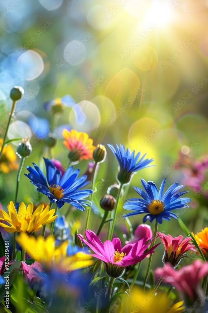 Summer Flowers Close-Up in bright colors Summer Flowers Close-Up in bright colors