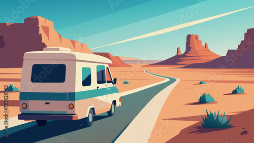 As the RV rumbled down the deserted desert highway the driver a retired man with a cane resting on the passenger seat couldnt help but feel a