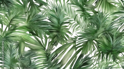 Palm leafy green freshness cut out backgrounds 3d illustrations png file. generative.ai