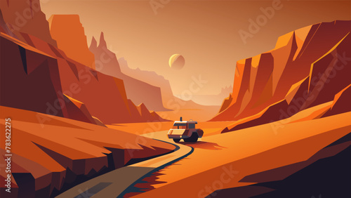 After months of travel through the void of space the Mars Rover finally arrived at its destination. As it navigated its way through the rocky