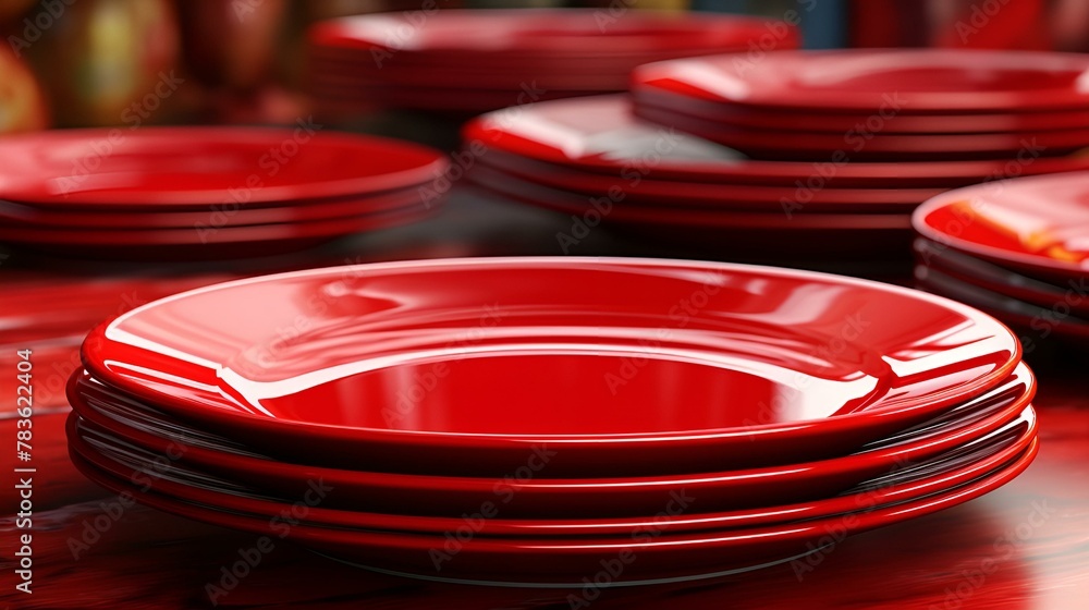 Fiesta Ware Stack of Vibrant Plates
