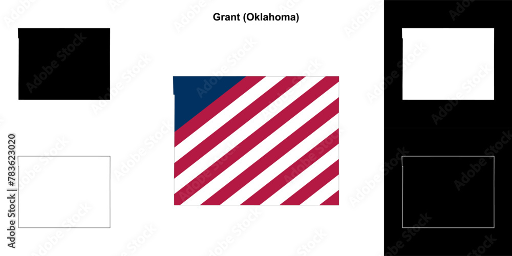 Grant County (Oklahoma) outline map set Grant County (Oklahoma) outline map set