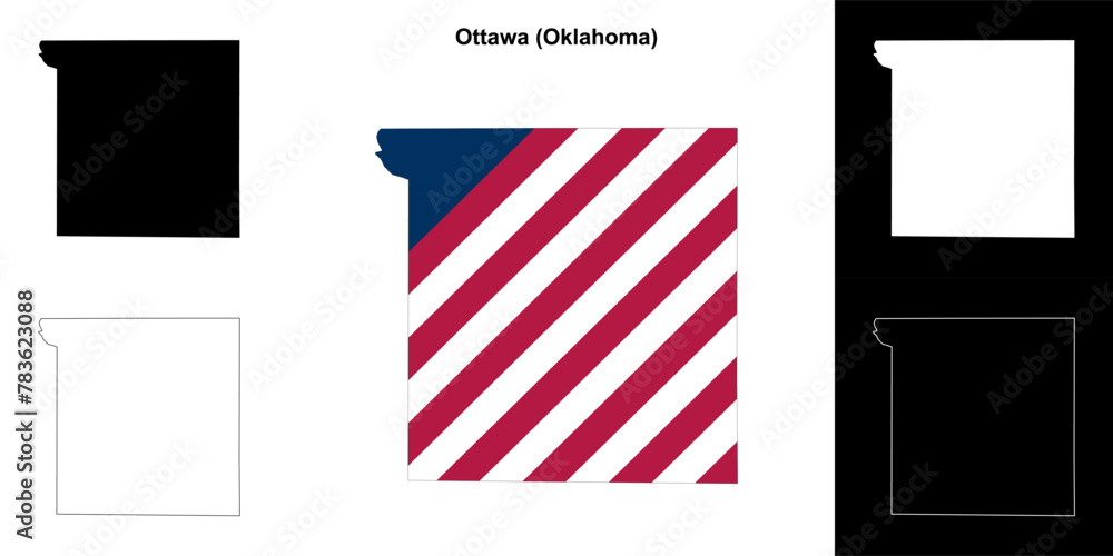 Ottawa County (Oklahoma) outline map set Ottawa County (Oklahoma) outline map set