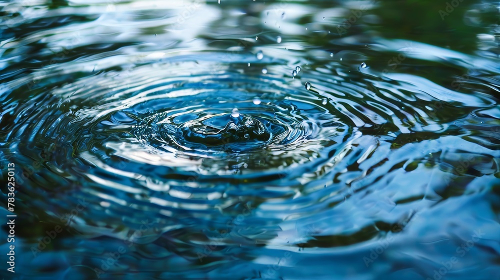 Rippling water creating a soothing visual effect AI generated illustration Rippling water creating a soothing visual effect AI generated illustration