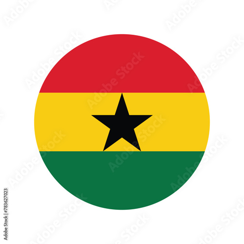 Free Download Ghana national flag vector illustration. Ghana Round flag.
 - GFXLoad