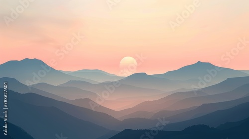 Subtle gradients creating a serene atmosphere  AI generated illustration