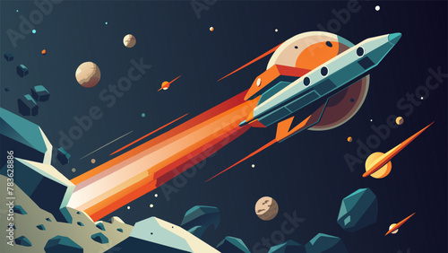 As the spaceship emerged from a of asteroids it encountered a stray piece of debris hurtling towards it. In a split second the pilots swift