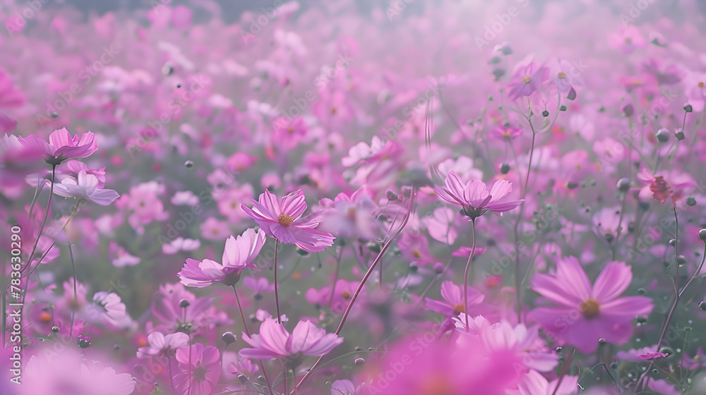 field of pink flowers, Cosmos Sonata Flower field pink flower field. field of pink flowers, Cosmos Sonata Flower field pink flower field.