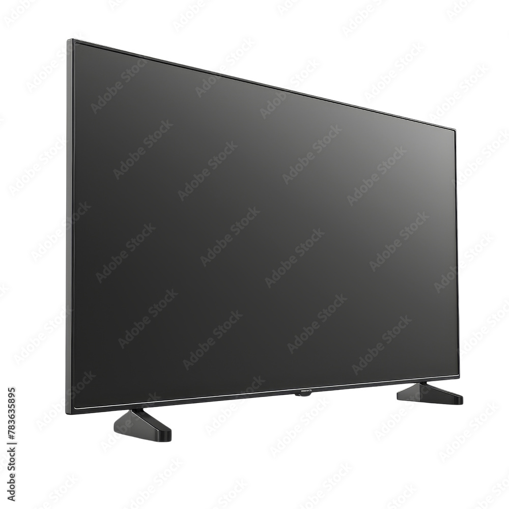 Modern Flat Screen Television Displaying a Black Screen, Highlighting Contemporary Home Entertainment Technology. Modern Flat Screen Television Displaying a Black Screen, Highlighting Contemporary Home Entertainment Technology.