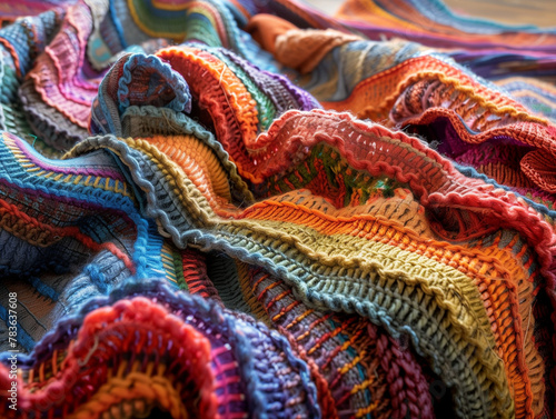 close up of colorful fabric © gilad