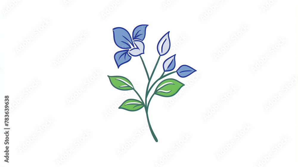 Single Blue Flower in Bloom Illustration
Single Blue Flower in Bloom Illustration