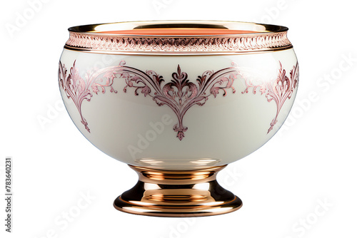 Footed Bowl on transparent background.