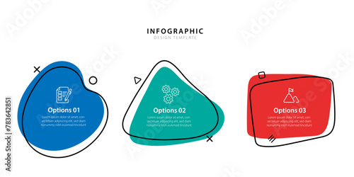 Infographic 3 Step timeline journey, calendar Flat simple infographics design template. presentation graph. Business concept with 3 options, vector illustration.