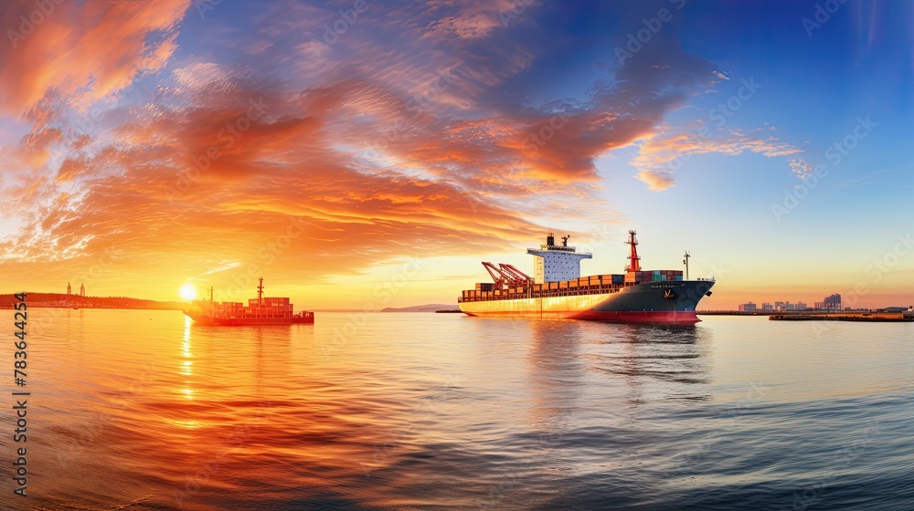 Seafaring Serenity: Capturing the Beauty of Container Ships at Sea
