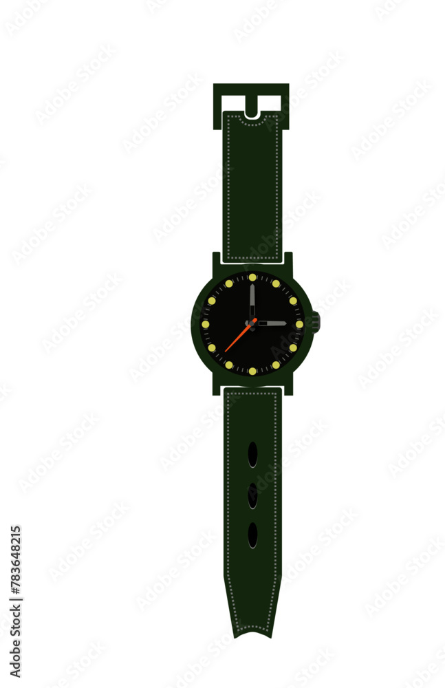 Modern Men's Wristwatch Vector Illustration - Timepiece for Fashionable Gentlemen
Modern Men's Wristwatch Vector Illustration - Timepiece for Fashionable Gentlemen