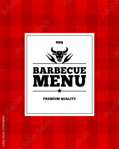 Barbecue menu. Premium quality. Retro menu background