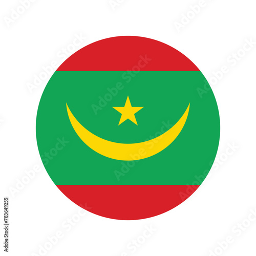 Free Download Mauritania national flag vector illustration. Mauritania Round flag.
 - GFXLoad