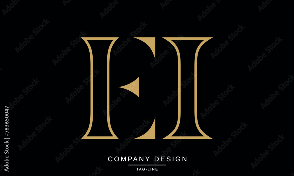 EI, IE Abstract Letters Logo Monogram Design Font EI, IE Abstract Letters Logo Monogram Design Font