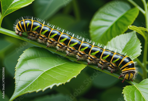caterpillar on leaf © Anoottotle