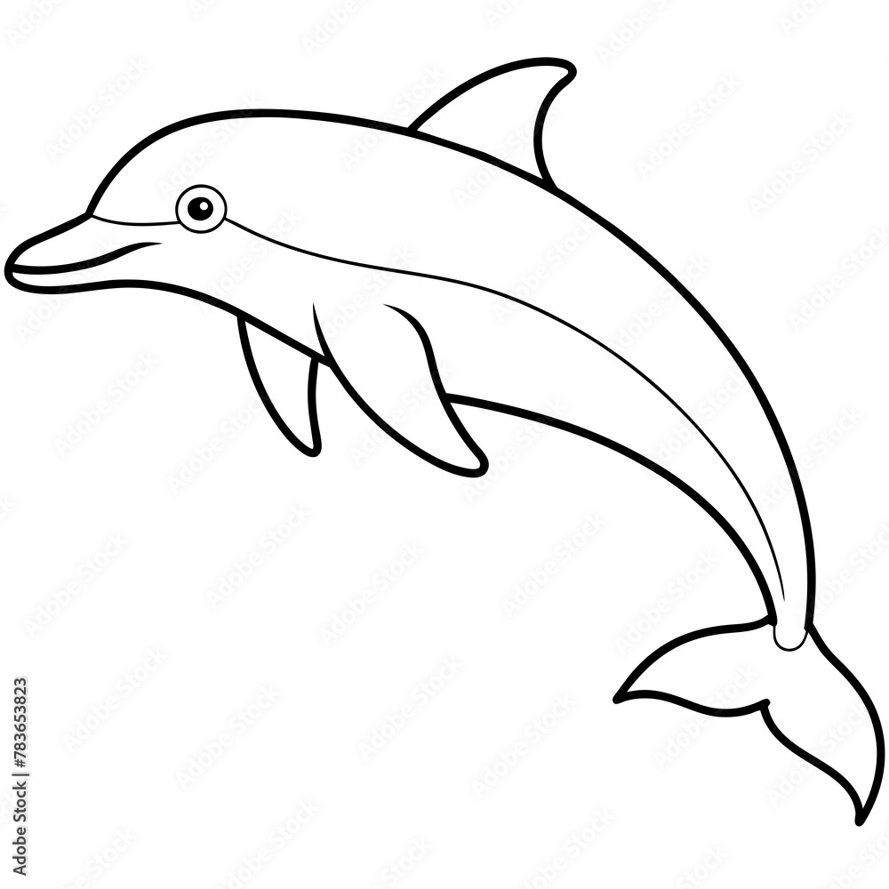 Fototapeta premium dolphin isolated on white background